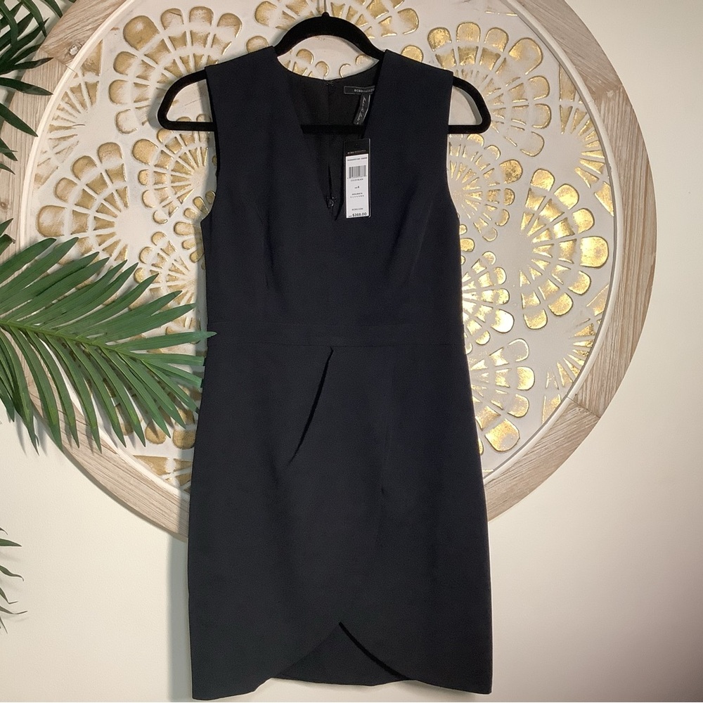 BCBGMaxAzria Black Sleeveless Mini Dress